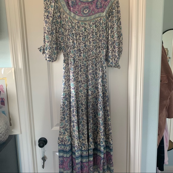 SPELL Dahlia Gown in Dusty Blue - Picture 4 of 8